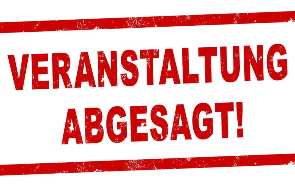 Veranstaltung abgesagt